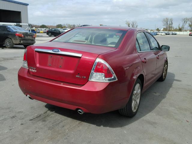 3FAHP08116R162763 - 2006 FORD FUSION SEL RED photo 4