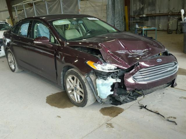 3FA6P0HR2DR161227 - 2013 FORD FUSION SE MAROON photo 1