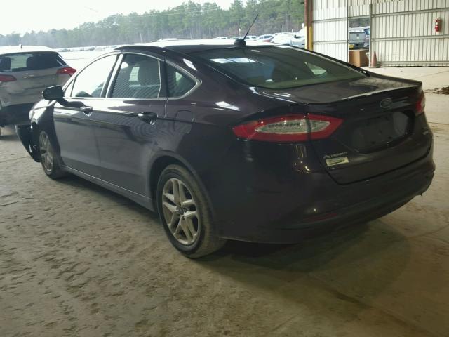 3FA6P0HR2DR161227 - 2013 FORD FUSION SE MAROON photo 3