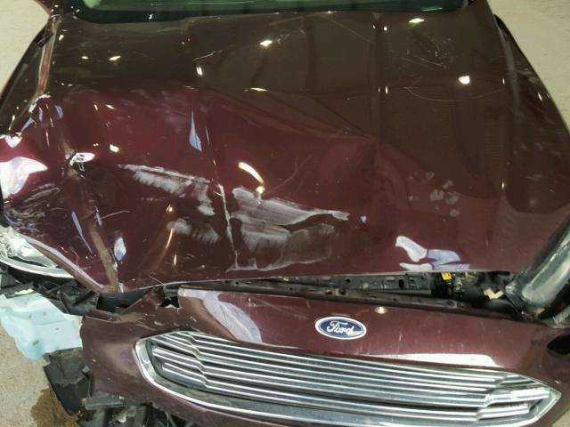 3FA6P0HR2DR161227 - 2013 FORD FUSION SE MAROON photo 7