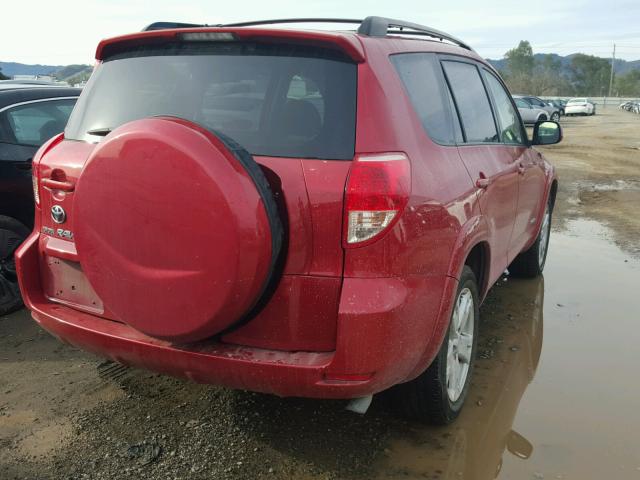 JTMZD32V375049552 - 2007 TOYOTA RAV4 SPORT RED photo 4