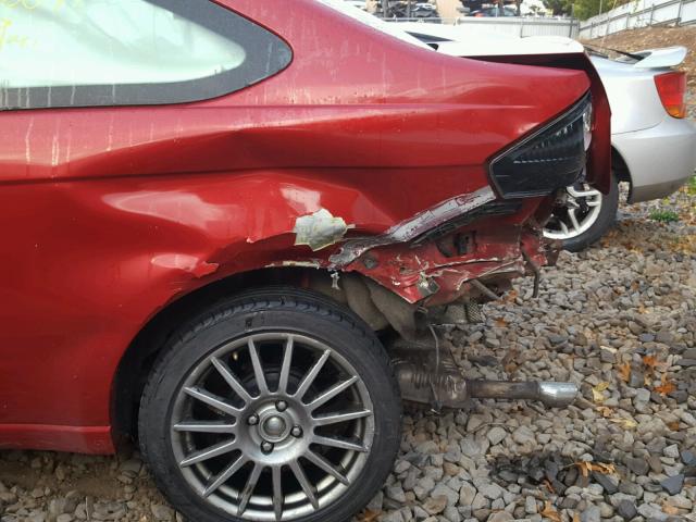 1FAHP33N89W155404 - 2009 FORD FOCUS SES RED photo 9