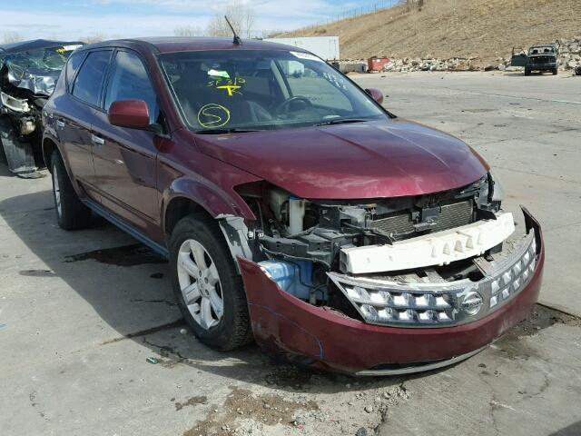 JN8AZ08W16W508099 - 2006 NISSAN MURANO SL MAROON photo 1