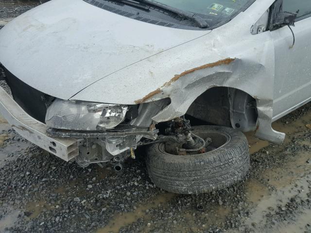 2HGFG1B8XBH515702 - 2011 HONDA CIVIC EX ვერცხლისფერი ფოტო 9