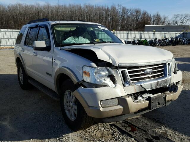 1FMEU74838UA36932 - 2008 FORD EXPLORER E WHITE photo 1