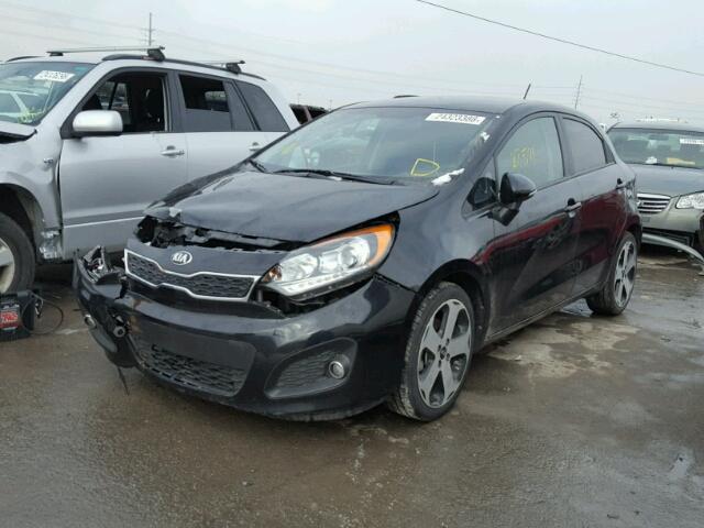 KNADN5A35F6443322 - 2015 KIA RIO EX BLACK photo 2