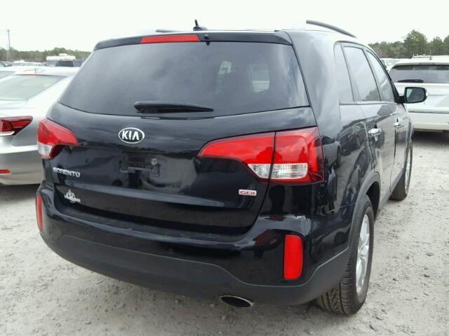 5XYKTCA64EG523902 - 2014 KIA SORENTO LX BLACK photo 4