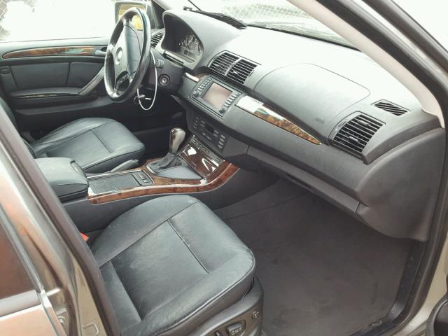 5UXFA13555LY15951 - 2005 BMW X5 3.0I GRAY photo 5