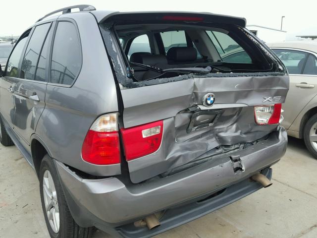 5UXFA13555LY15951 - 2005 BMW X5 3.0I GRAY photo 9