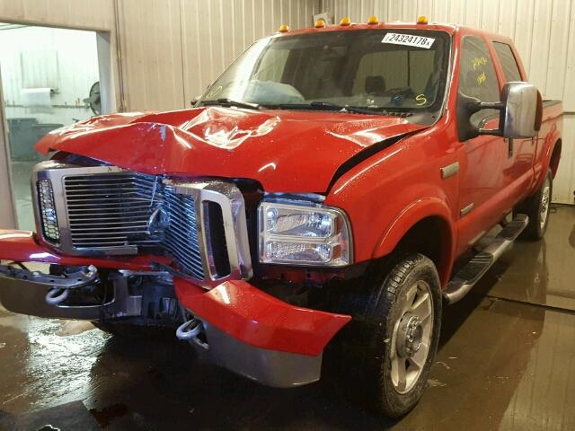 1FTWW31P76EC40003 - 2006 FORD F350 SRW S RED photo 2