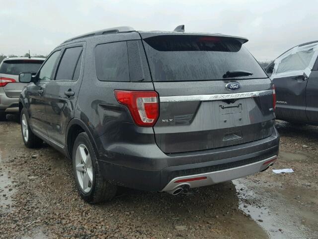 1FM5K8D85GGB05662 - 2016 FORD EXPLORER X GRAY photo 3