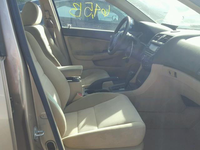 1HGCM56475A169735 - 2005 HONDA ACCORD LX BEIGE photo 5