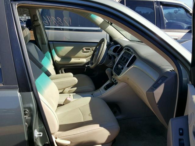 JTEGP21A460108770 - 2006 TOYOTA HIGHLANDER GREEN photo 5