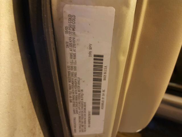 4S4BP62C957391917 - 2005 SUBARU LEGACY OUT GOLD photo 10