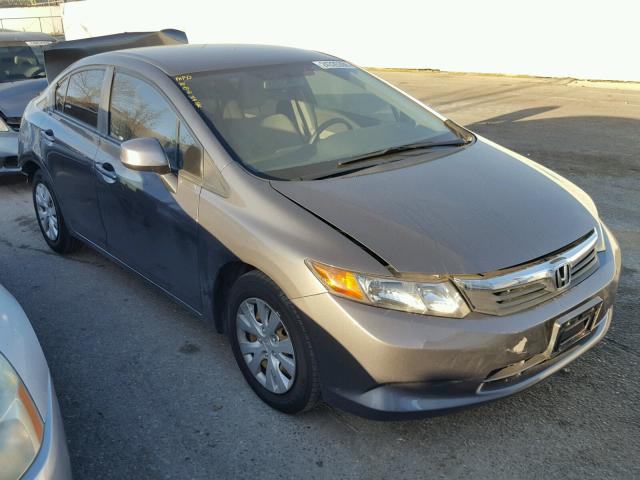 19XFB2F59CE386058 - 2012 HONDA CIVIC LX GRAY photo 1