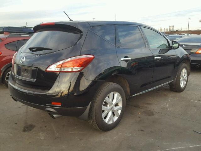 JN8AZ1MU8BW062036 - 2011 NISSAN MURANO S BLACK photo 4