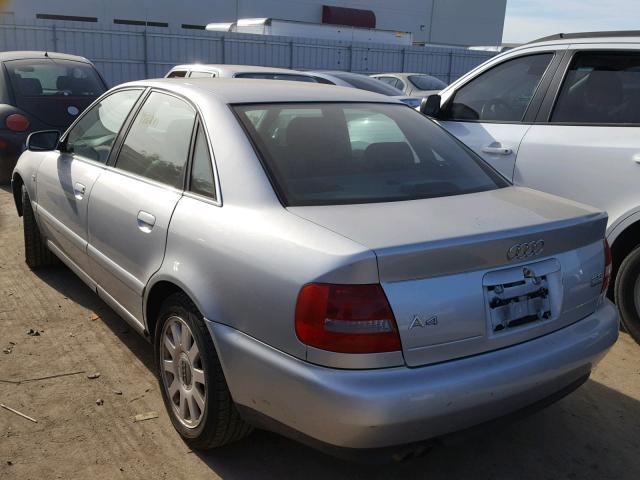 WAUDH68D81A000230 - 2001 AUDI A4 2.8 QUA SILVER photo 3