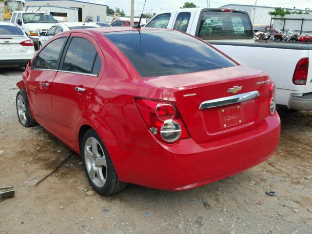 1G1JE5SH9C4180302 - 2012 CHEVROLET SONIC LTZ RED photo 3