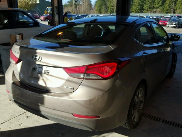 5NPDH4AE0GH745405 - 2016 HYUNDAI ELANTRA SE SILVER photo 4