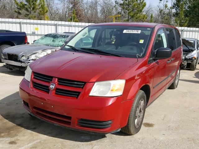 1D8HN44H28B137597 - 2008 DODGE GRAND CARA MAROON photo 2