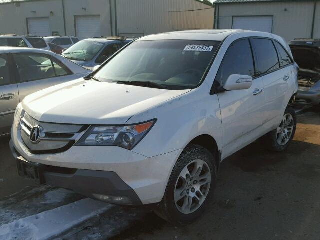 2HNYD28368H517855 - 2008 ACURA MDX TECH WHITE photo 2