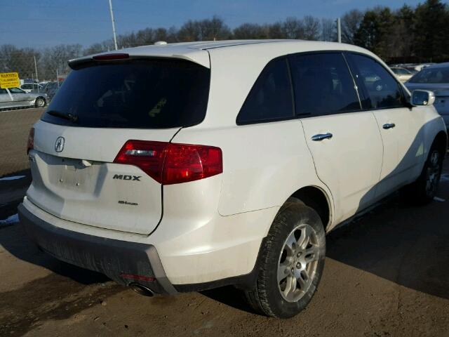 2HNYD28368H517855 - 2008 ACURA MDX TECH WHITE photo 4