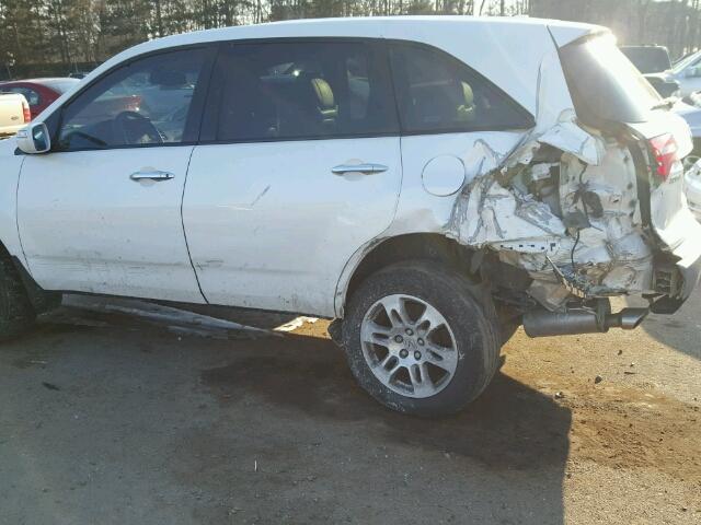 2HNYD28368H517855 - 2008 ACURA MDX TECH WHITE photo 9