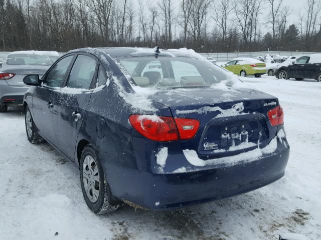 KMHDU46D89U716668 - 2009 HYUNDAI ELANTRA GL BLUE photo 3