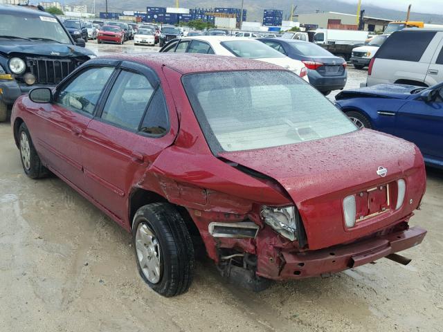 3N1CB51D7YL327695 - 2000 NISSAN SENTRA BAS RED photo 3