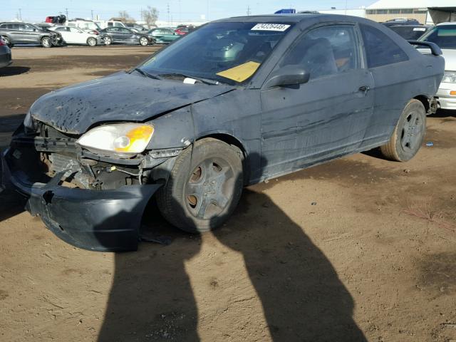 1HGEM21901L055066 - 2001 HONDA CIVIC SI BLACK photo 2