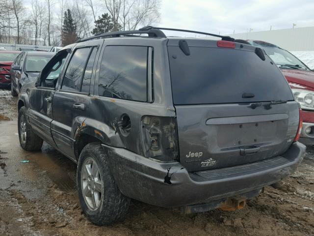 1J4GW58NX4C378710 - 2004 JEEP GRAND CHER GRAY photo 3