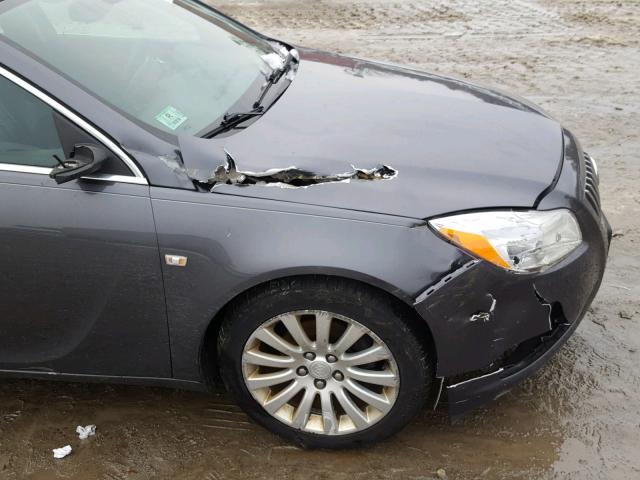 W04GN5EC2B1025795 - 2011 BUICK REGAL CXL GRAY photo 9