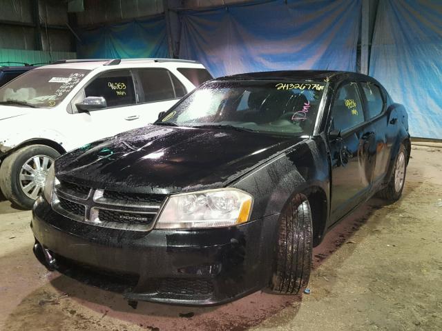 1B3BD4FB5BN543476 - 2011 DODGE AVENGER EX BLACK photo 2