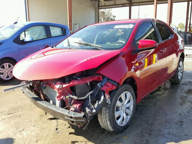 5YFBURHE9GP494800 - 2016 TOYOTA COROLLA L RED photo 2