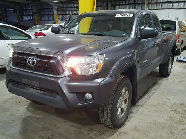 5TFUU4EN2EX089702 - 2014 TOYOTA TACOMA GRAY photo 2