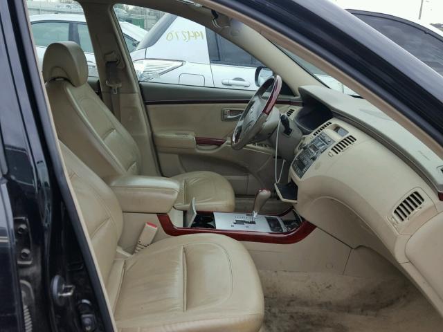 KMHFC46F17A156343 - 2007 HYUNDAI AZERA SE BLACK photo 5