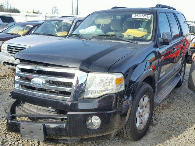 1FMFU15528LA56424 - 2008 FORD EXPEDITION BLACK photo 2