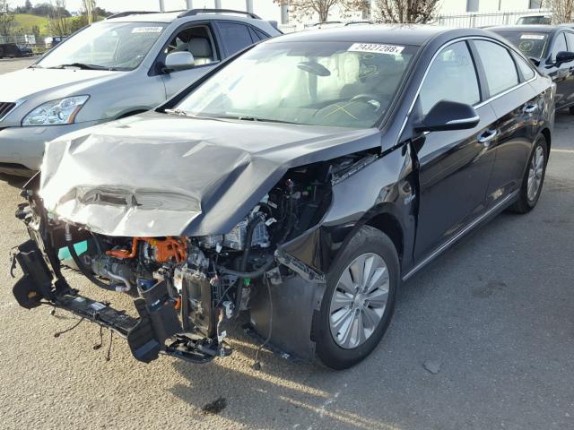 KMHE24L13GA013871 - 2016 HYUNDAI SONATA HYB BLACK photo 2