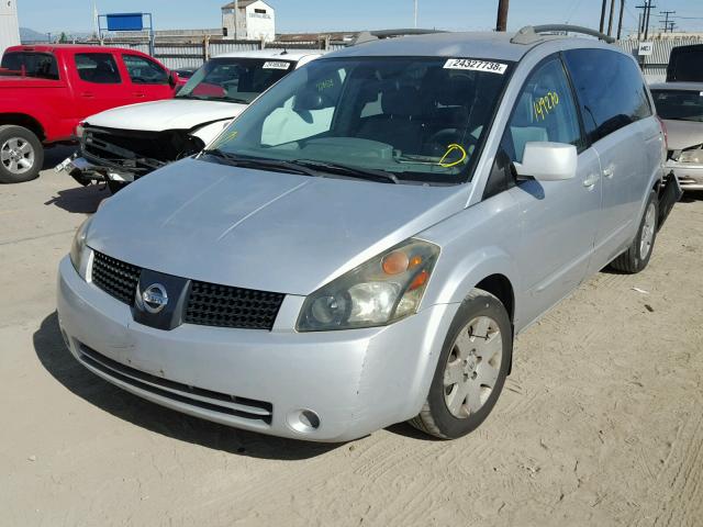 5N1BV28U85N117134 - 2005 NISSAN QUEST S SILVER photo 2