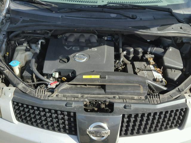 5N1BV28U85N117134 - 2005 NISSAN QUEST S SILVER photo 7