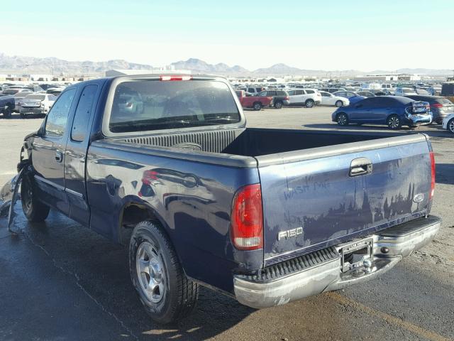 1FTRX17282NB31747 - 2002 FORD F150 BLUE photo 3