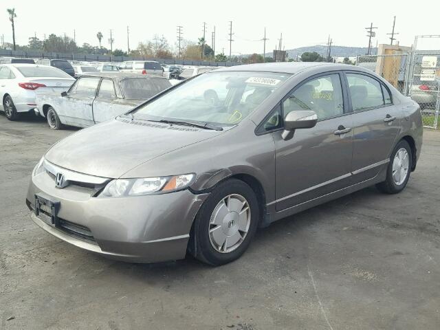 JHMFA36256S021309 - 2006 HONDA CIVIC HYBR GRAY photo 2