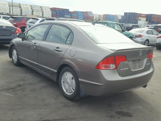 JHMFA36256S021309 - 2006 HONDA CIVIC HYBR GRAY photo 3