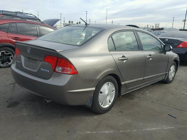 JHMFA36256S021309 - 2006 HONDA CIVIC HYBR GRAY photo 4