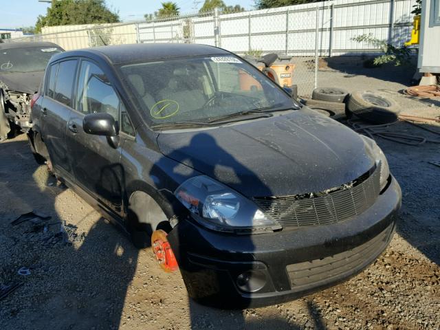 3N1BC13E17L459132 - 2007 NISSAN VERSA S BLACK photo 1