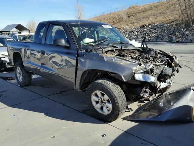 1D7HG42K24S634057 - 2004 DODGE DAKOTA SLT GRAY photo 1