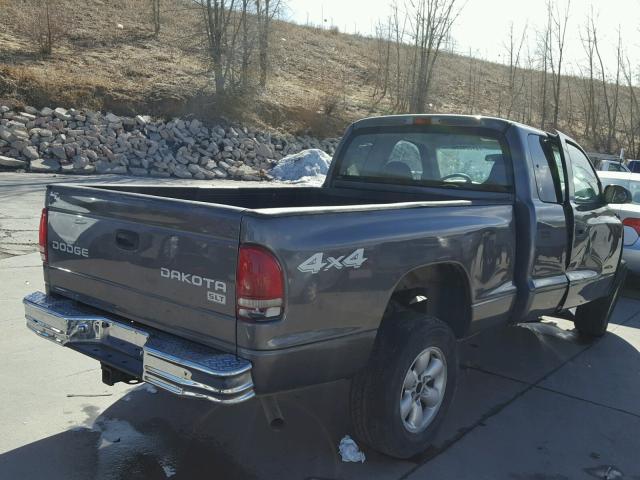 1D7HG42K24S634057 - 2004 DODGE DAKOTA SLT GRAY photo 4