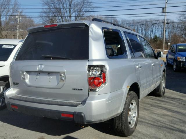 2HKYF18676H556883 - 2006 HONDA PILOT EX SILVER photo 4