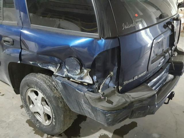 1GNDT13S642430774 - 2004 CHEVROLET TRAILBLAZE BLUE photo 9