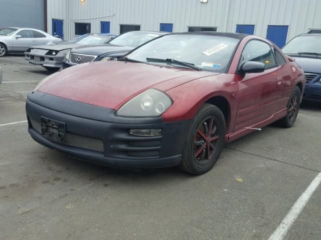 4A3AC84L8YE114337 - 2000 MITSUBISHI ECLIPSE GT RED photo 2